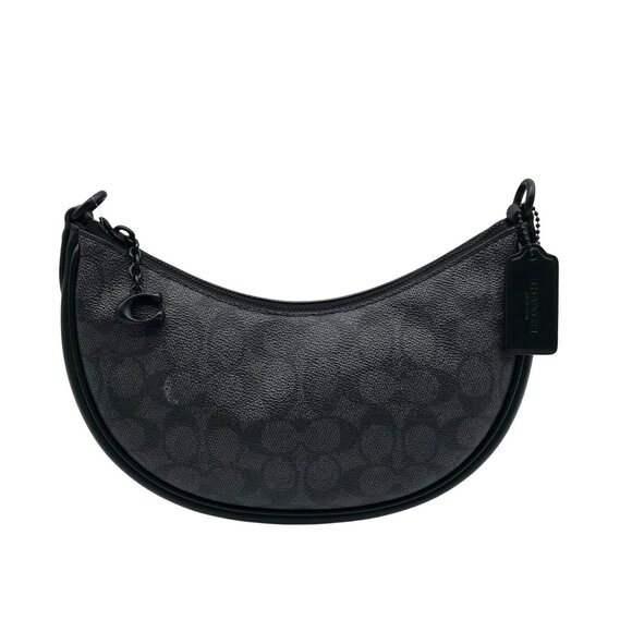 Coach Black Signature Coated Canvas Mira Shoulder Bag CQ764